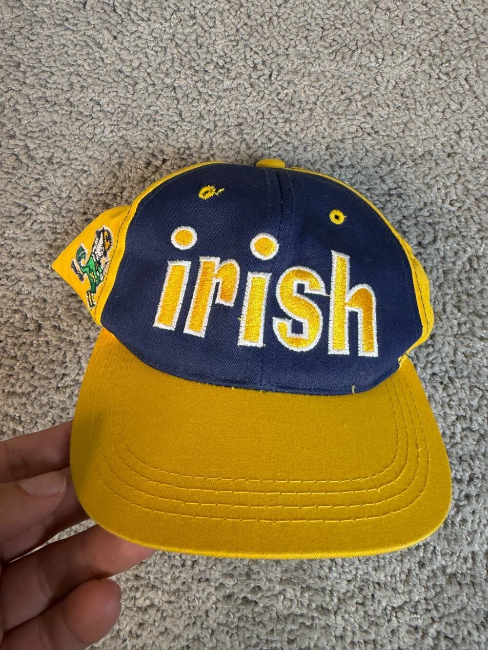 VTG Notre Dame Fighting Irish Hat Snap Back Youth One Size Blue American Needle
